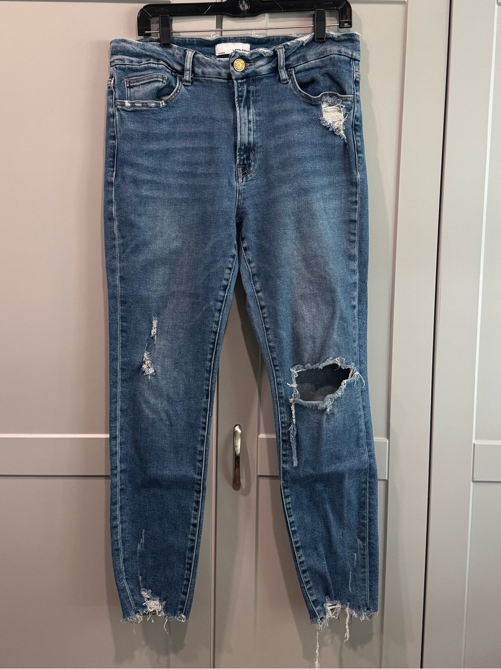 Vervet Women’s Boyfriend Ripped Denim Jeans - Blue